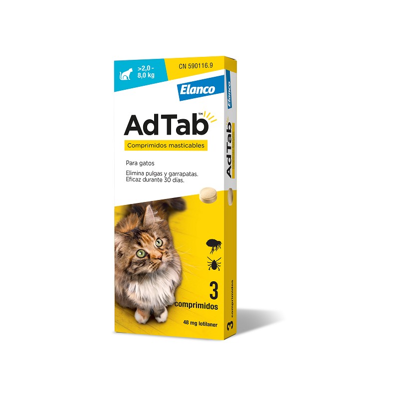 Comprimido Antiparasitario para Gatos - Adtab