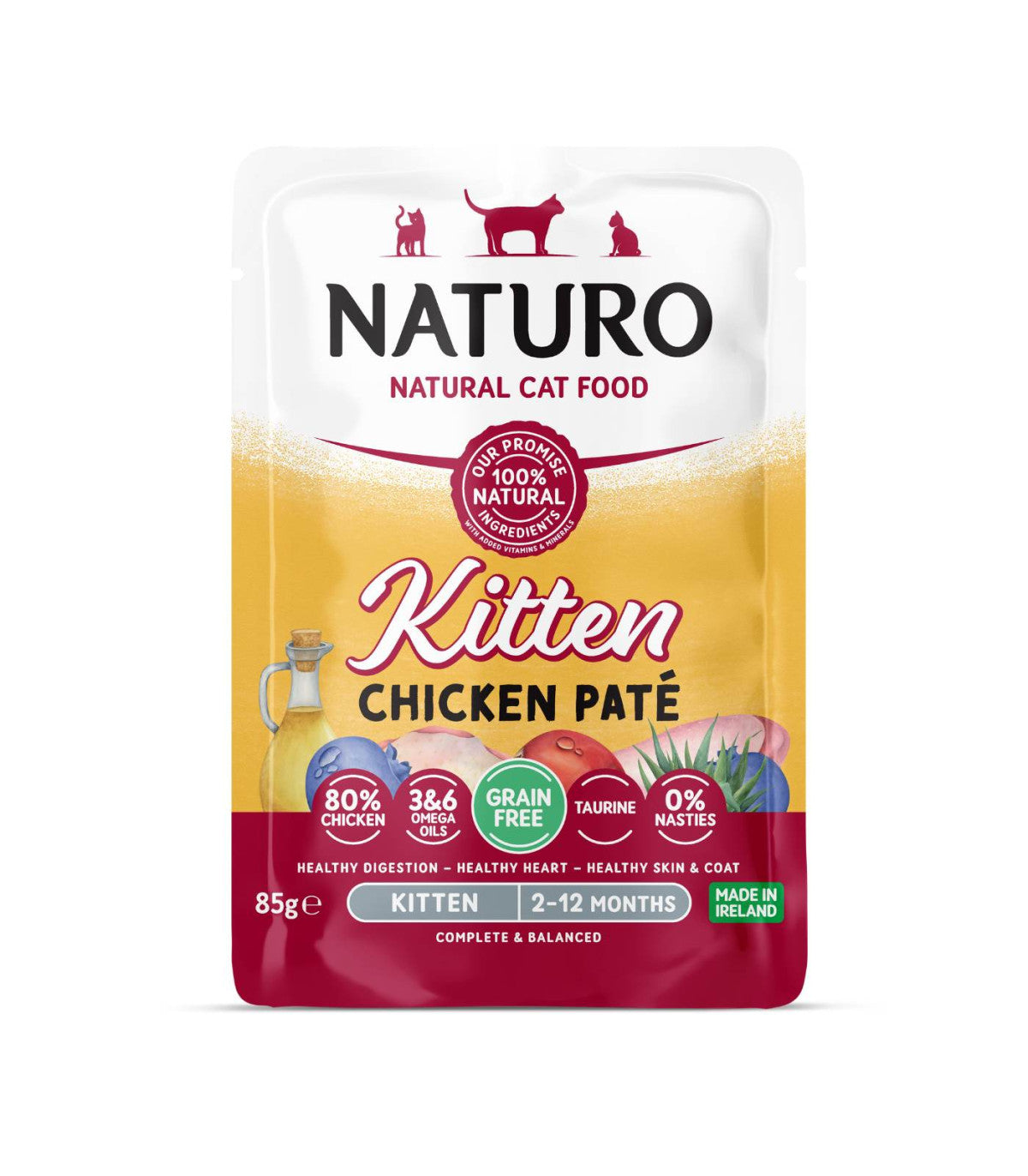 Paté de Pollo para Gatos Cachorro - Naturo