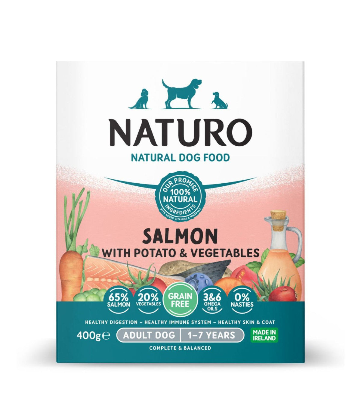 Alimentación Húmeda con Salmón para Perros Adultos - Naturo