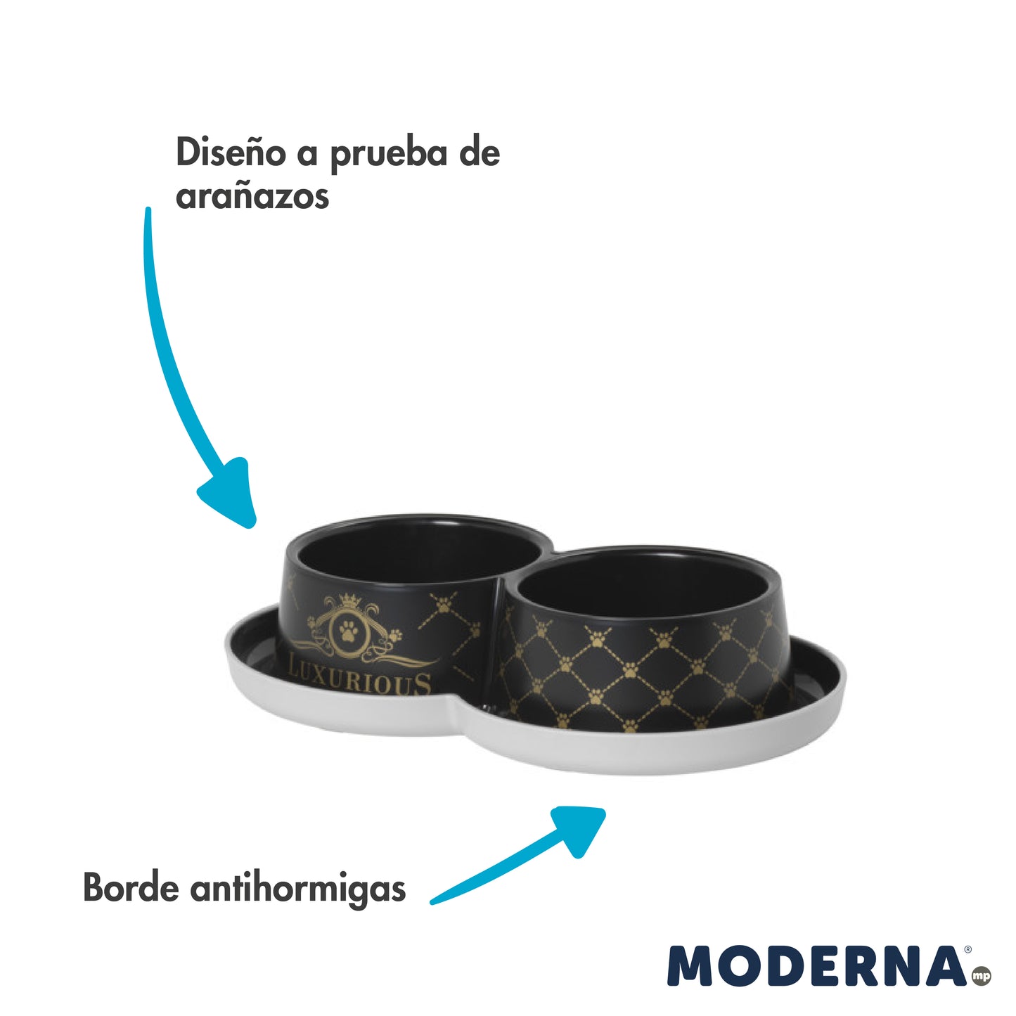 Comedero y Bebedero para Perros y Gatos - Luxurious - 350ml. ¡OFERTA 30%DTO.! DEL 1 AL 20 DE ABRIL