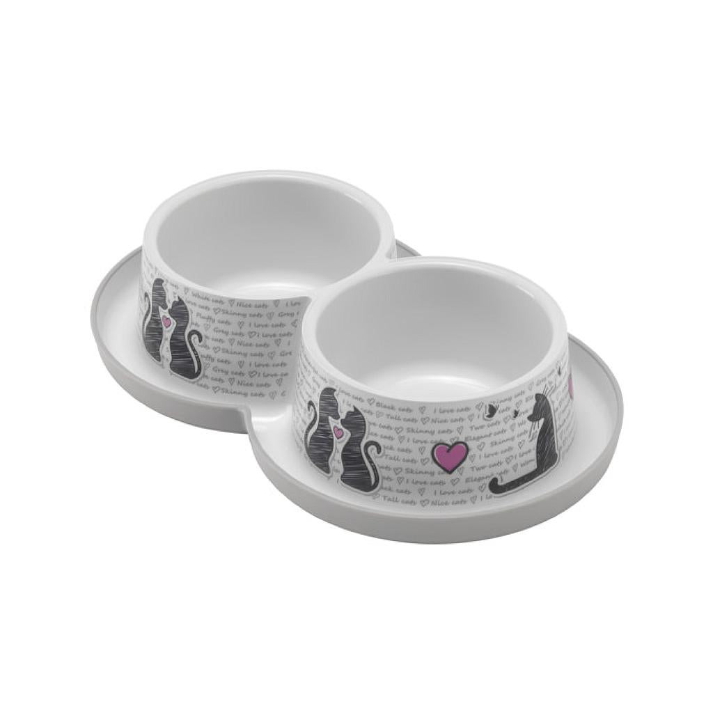 Comedero y Bebedero para Gatos - Cats in Love- 350ml. ¡OFERTA 30%DTO.! DEL 1 AL 20 DE ABRIL