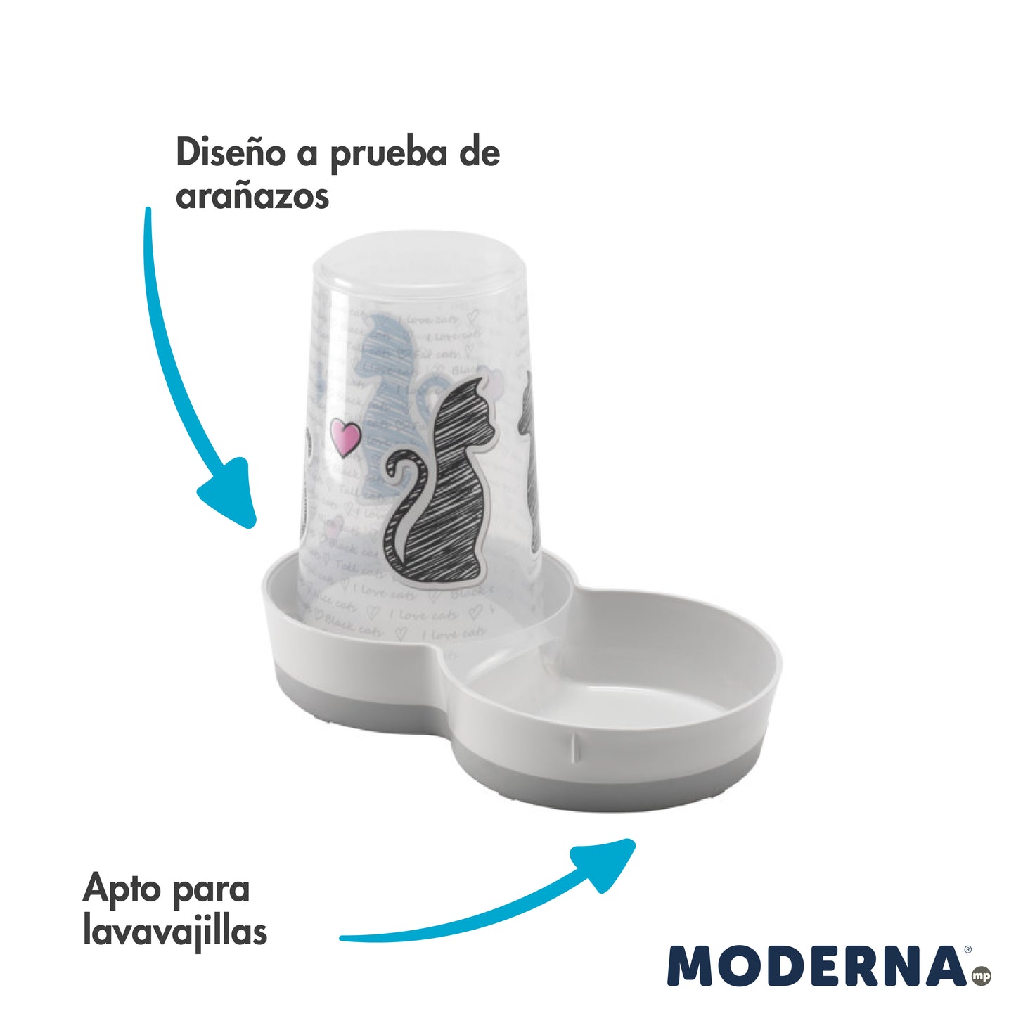 Tolva para Gatos - Cats in Love - 1'5lt. ¡OFERTA 30%DTO.! DEL 1 AL 20 DE ABRIL