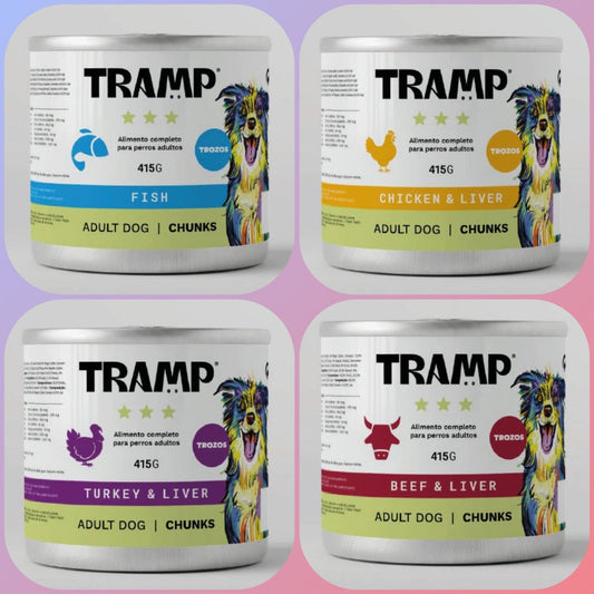 Latas para Perros 415gr. - Tramp ¡OFERTA 6+2 GRATIS! (DEL 4 AL 30 DE NOVIEMBRE)