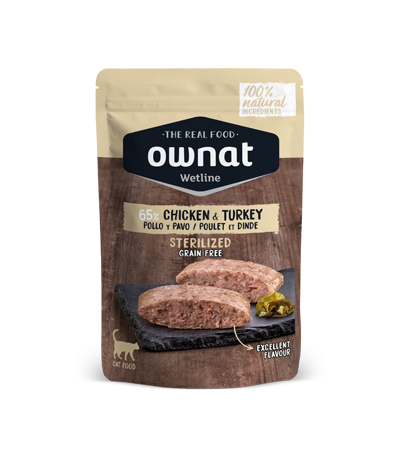 Wetline Pollo y Pavo Gatos Esterilizados - Ownat