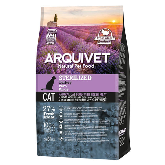 Alimento Super Premium de Pavo para Gatos Esterilizados - Arquivet