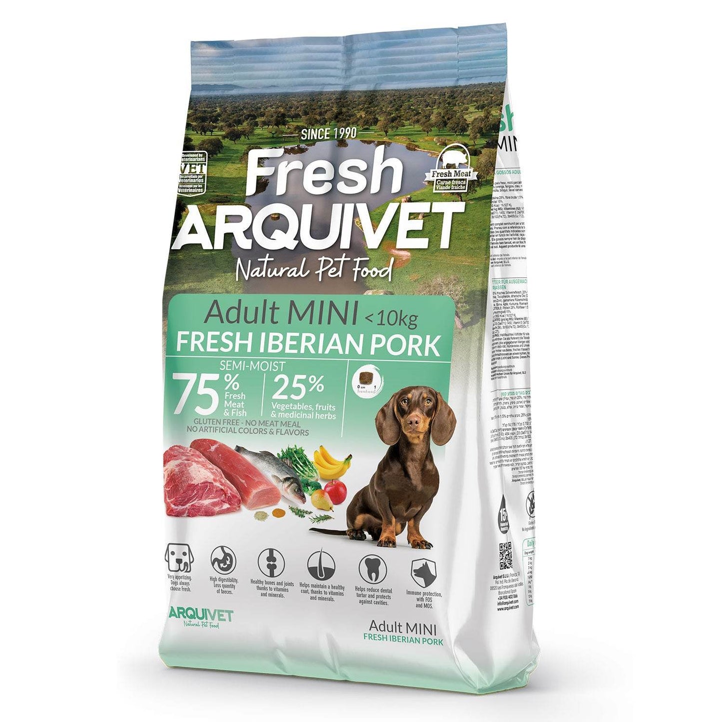 Alimento Semihúmedo de Cerdo para Perros Minis - Arquivet