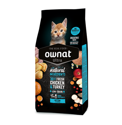 Alimento de Pollo Gatos Cachorro - Ultra - Ownat