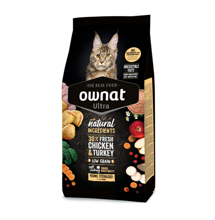 Alimento Pollo y Pavo Gatos Esterilizados - Ultra Young - Ownat