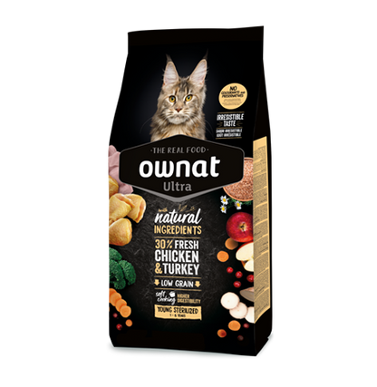 Alimento Pollo y Pavo Gatos Esterilizados - Ultra Young - Ownat