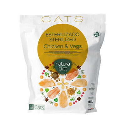 Alimento de Pollo y Verduras para gatos - NaturaDiet