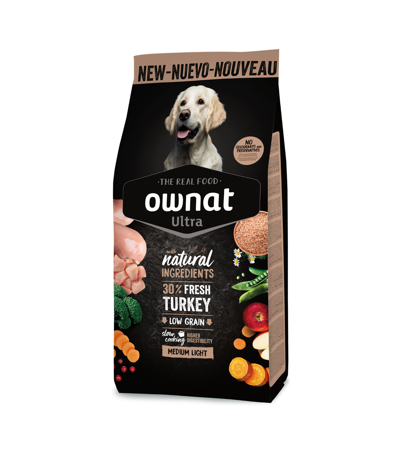 Alimento de Pollo y Pavo para Perros  Medianos - Ownat - Ultra